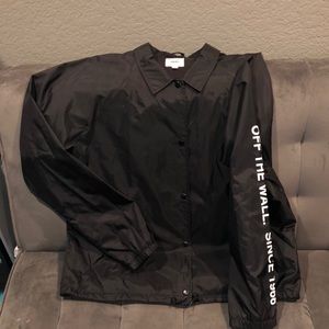 Black vans windbreaker
